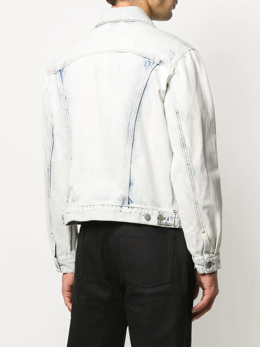 bleach-wash denim jacket - 4