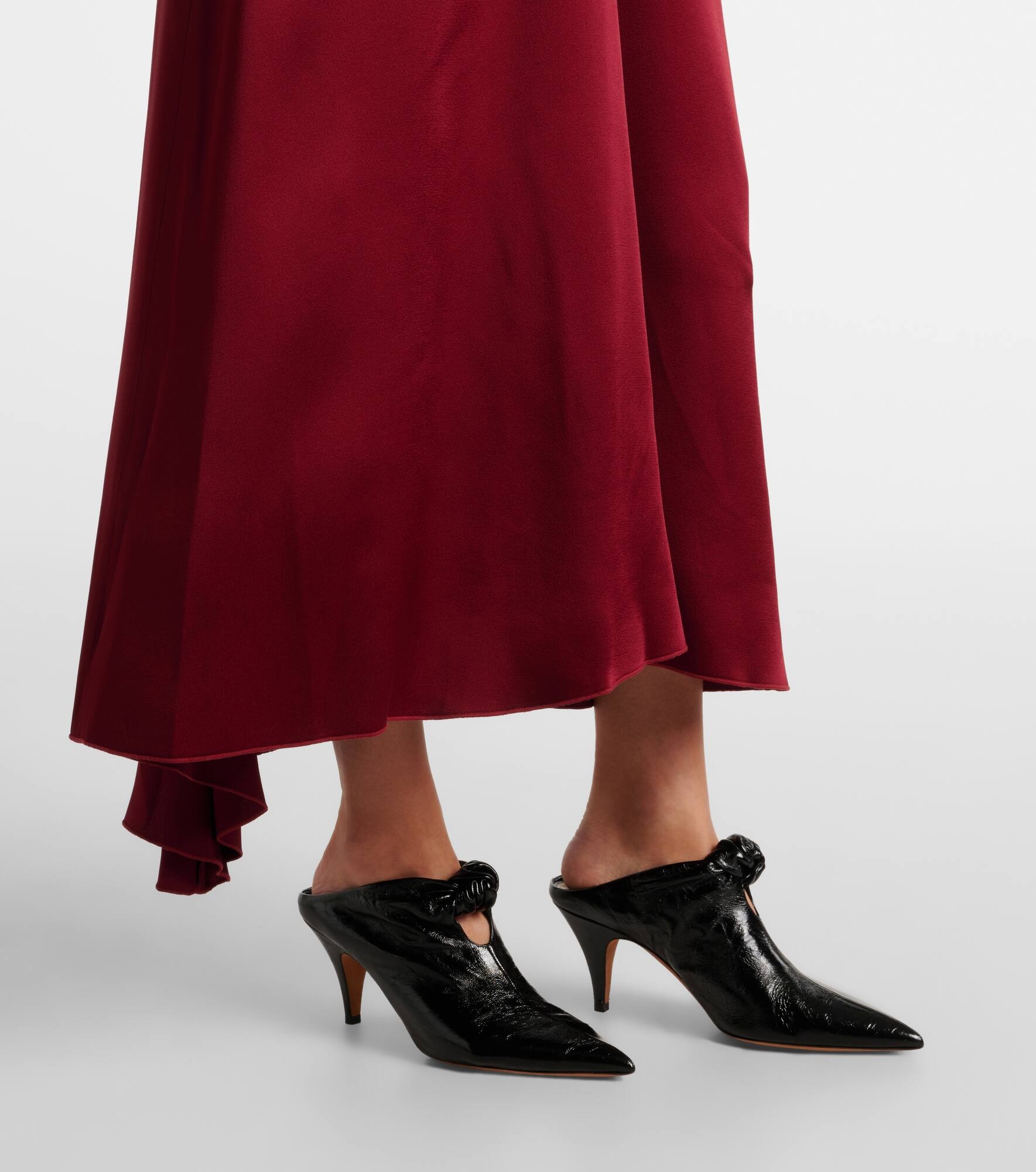 Satin crêpe maxi dress - 5