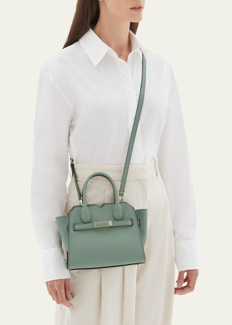 Valextra Milano Micro Leather Top-Handle Bag outlook