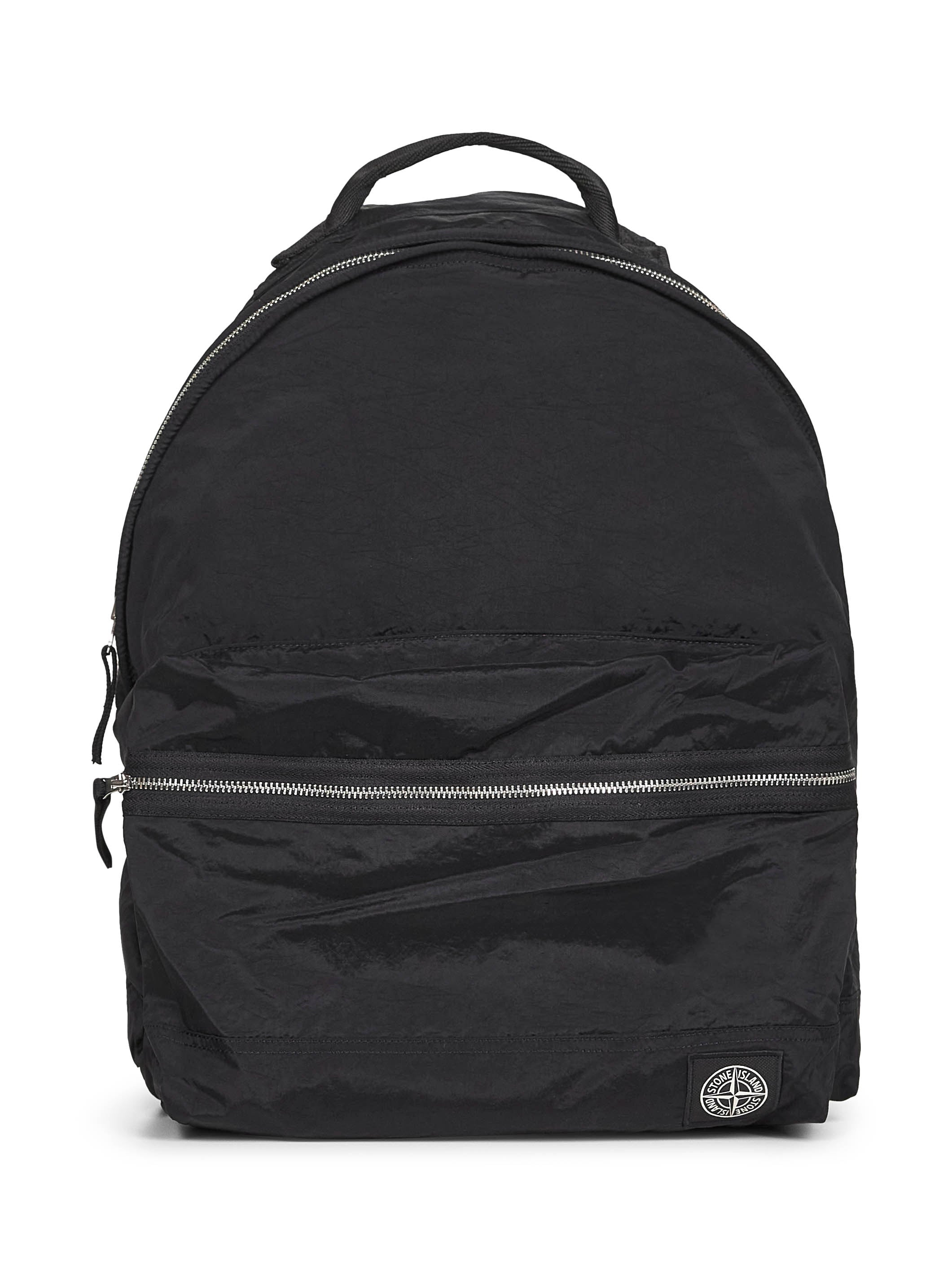 Stone Island Men Black Nylon Metal Backpack - 1