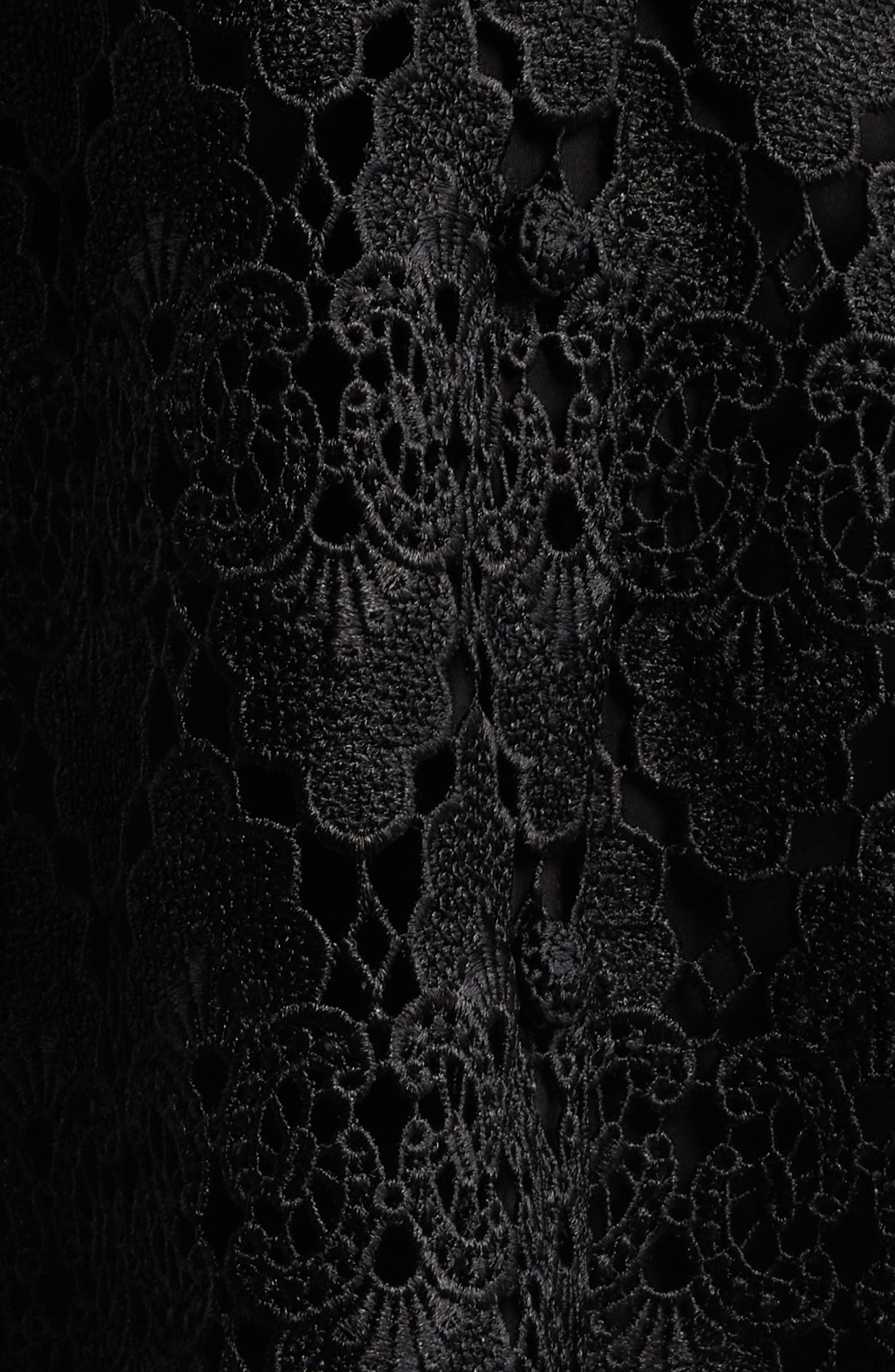 FRAME The Lace Button Front Top in Black at Nordstrom - 6