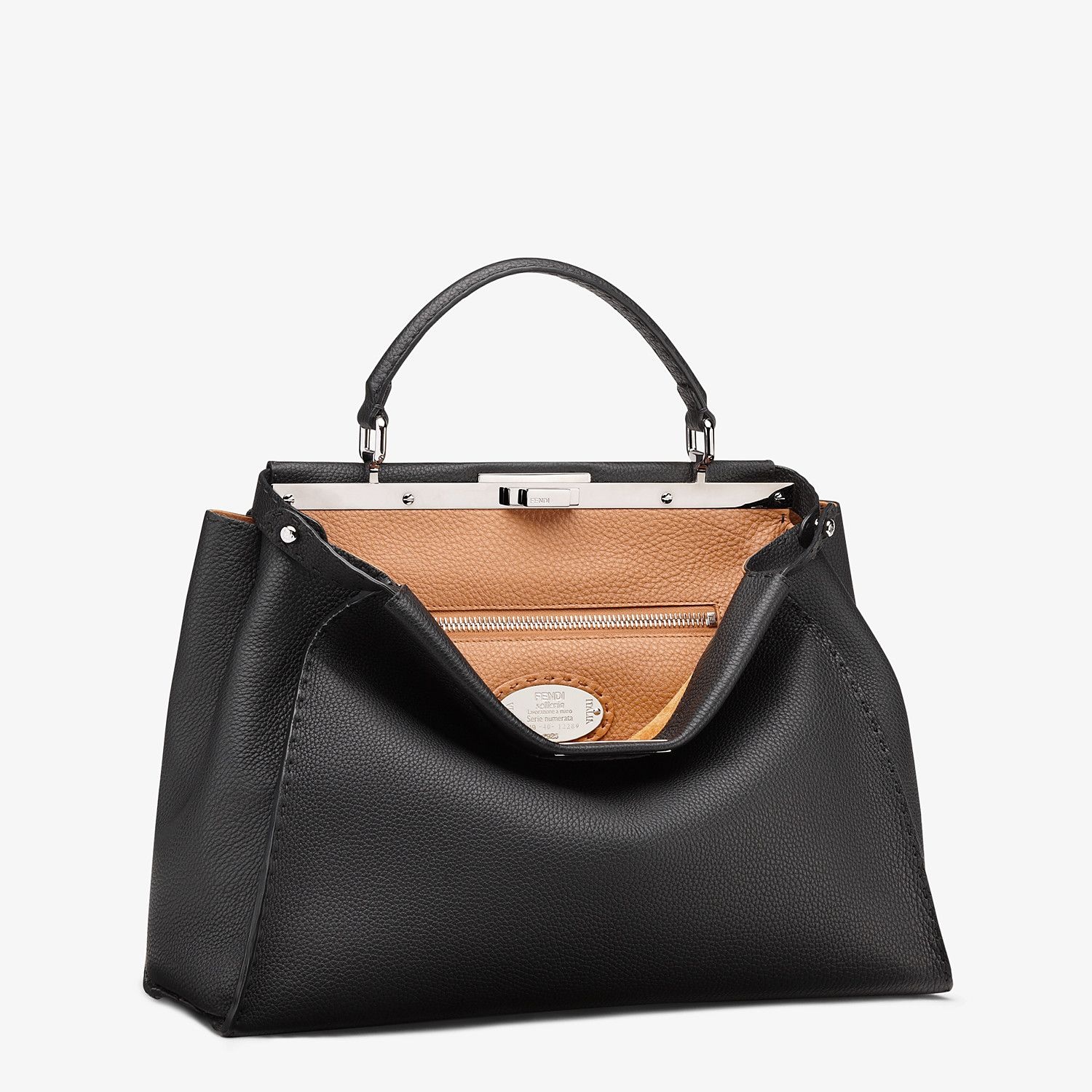 Handbag in black Roman leather - 3