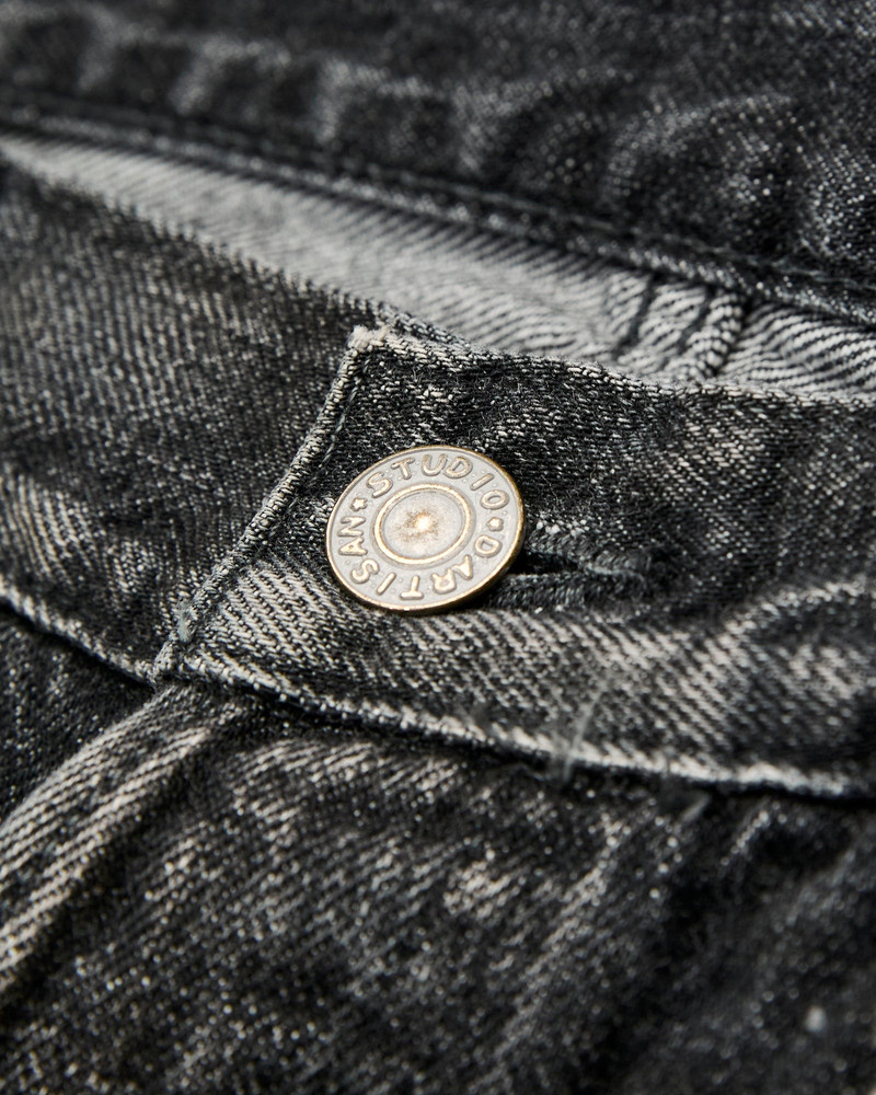 D1890UBS 13oz Washed Black Selvedge Denim - Loose Straight Fit 5