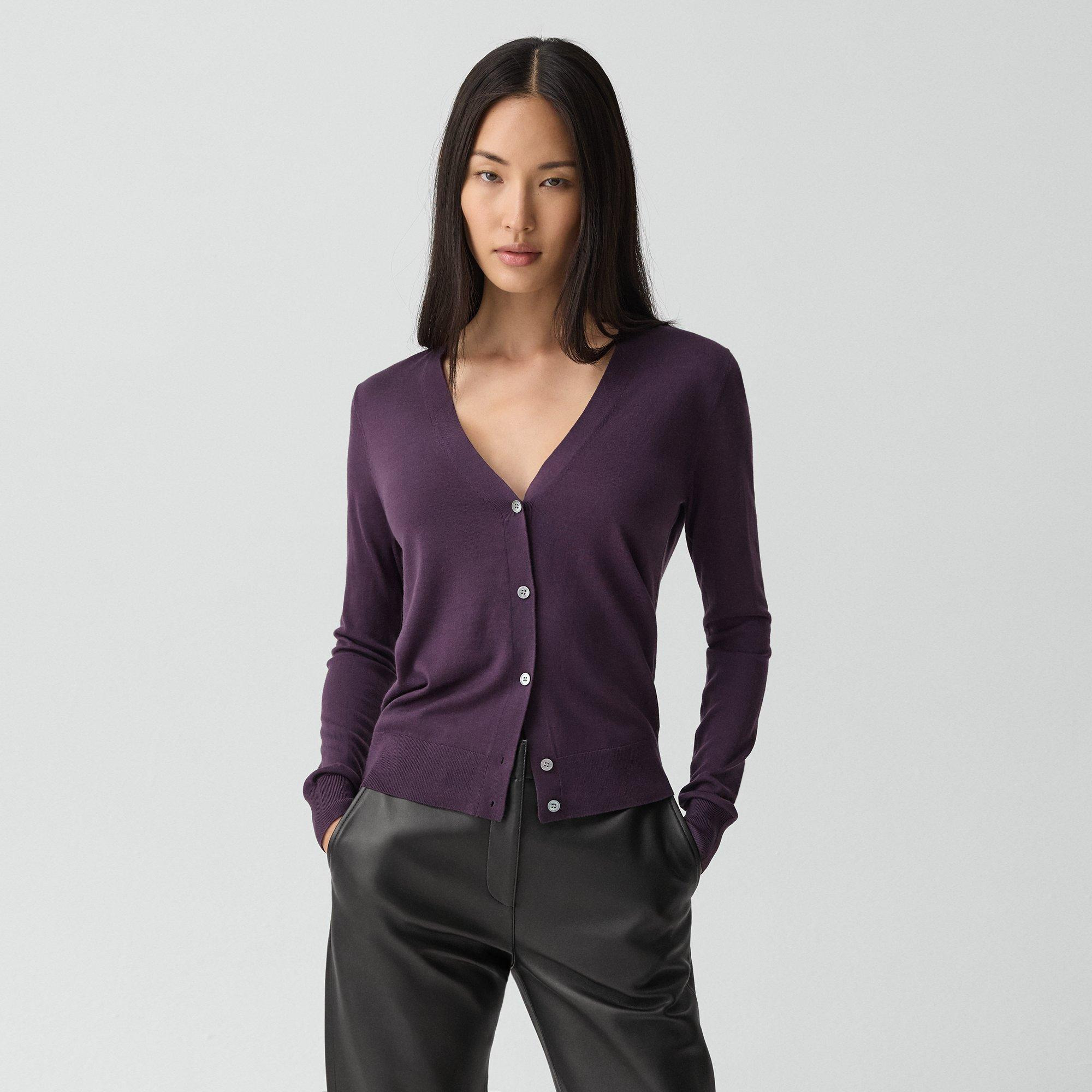 V-Neck Cardigan in Regal Wool - 2