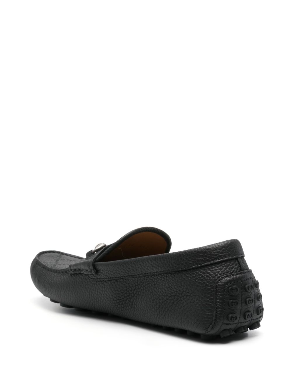 Horsebit-deatil leather loafers - 3