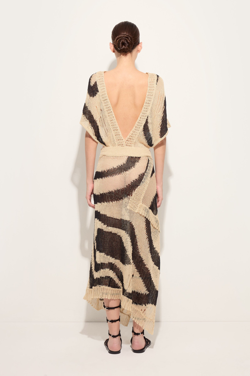 LINEN LONG DRESS WITH ASYMMETRICAL SKIRT 4