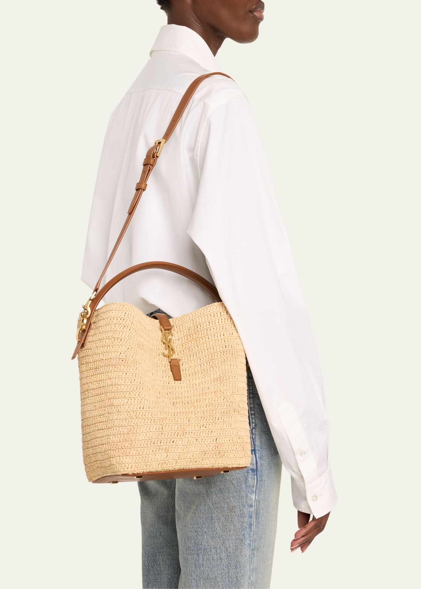 Le 37 Raffia Bucket Bag - 2