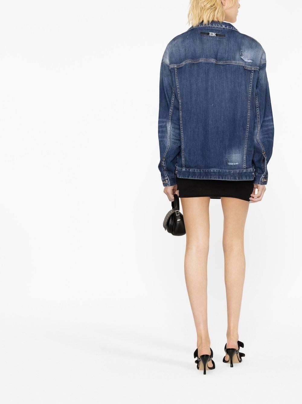 distressed denim jacket - 3