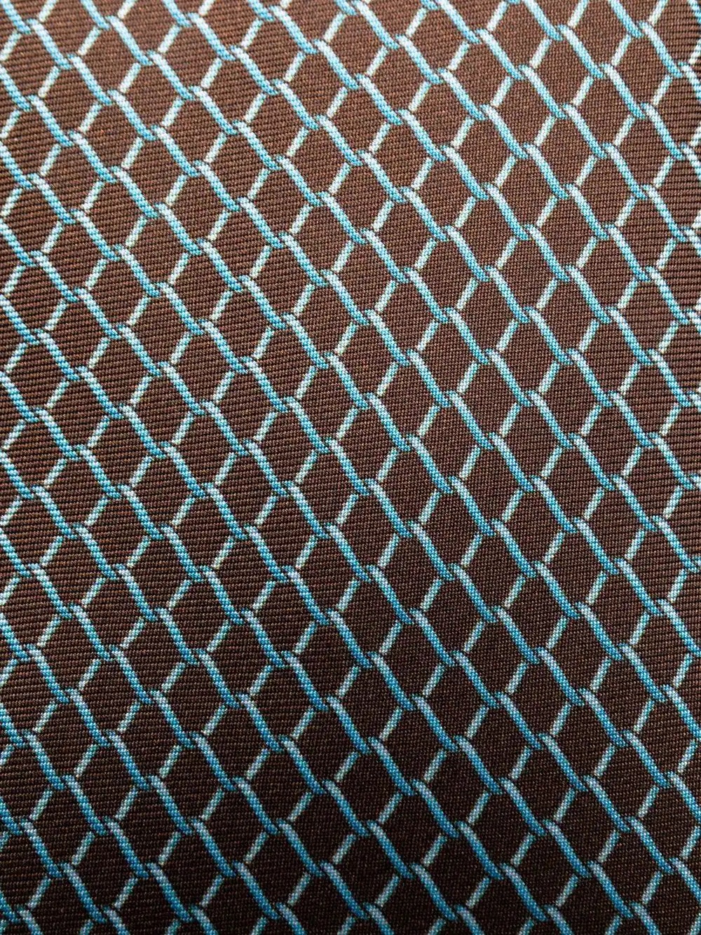 geometric-print silk tie - 2