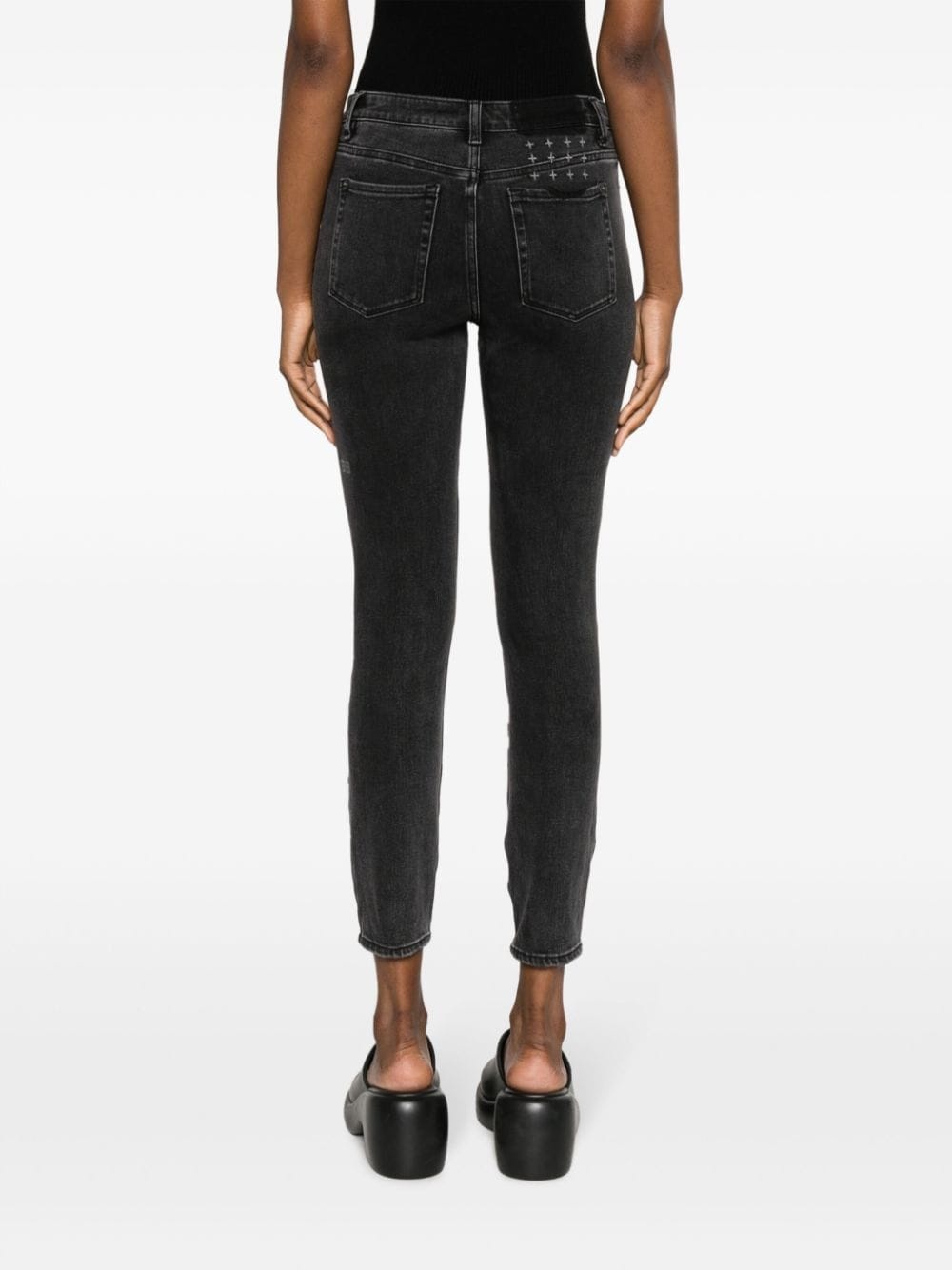 Spray On Hell Cat cropped jeans - 4