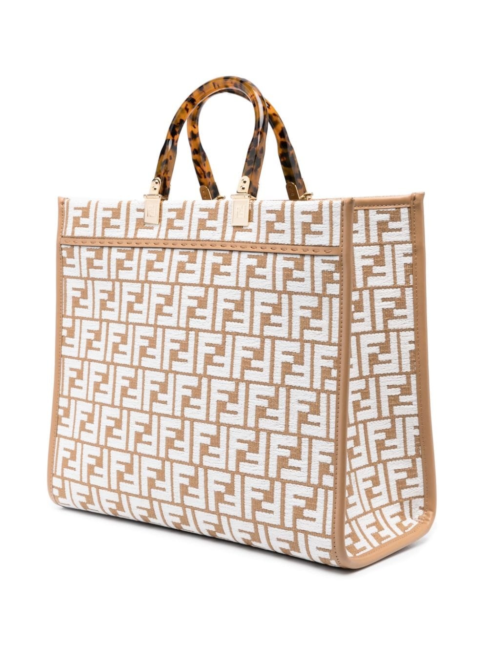 medium Sunshine raffia tote bag - 3