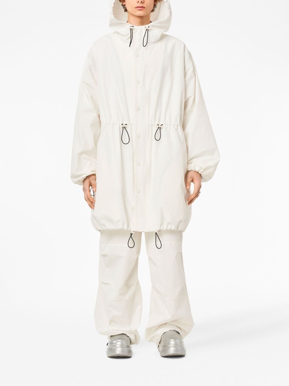 Balloon drawstring-fastening parka - 6