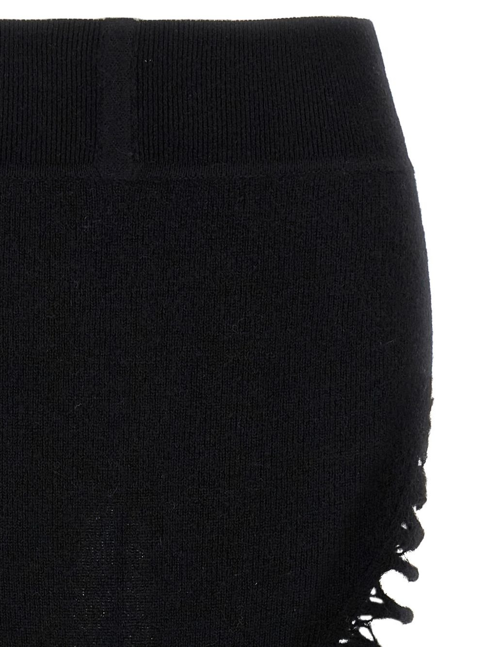 frayed cashmere skirt - 3