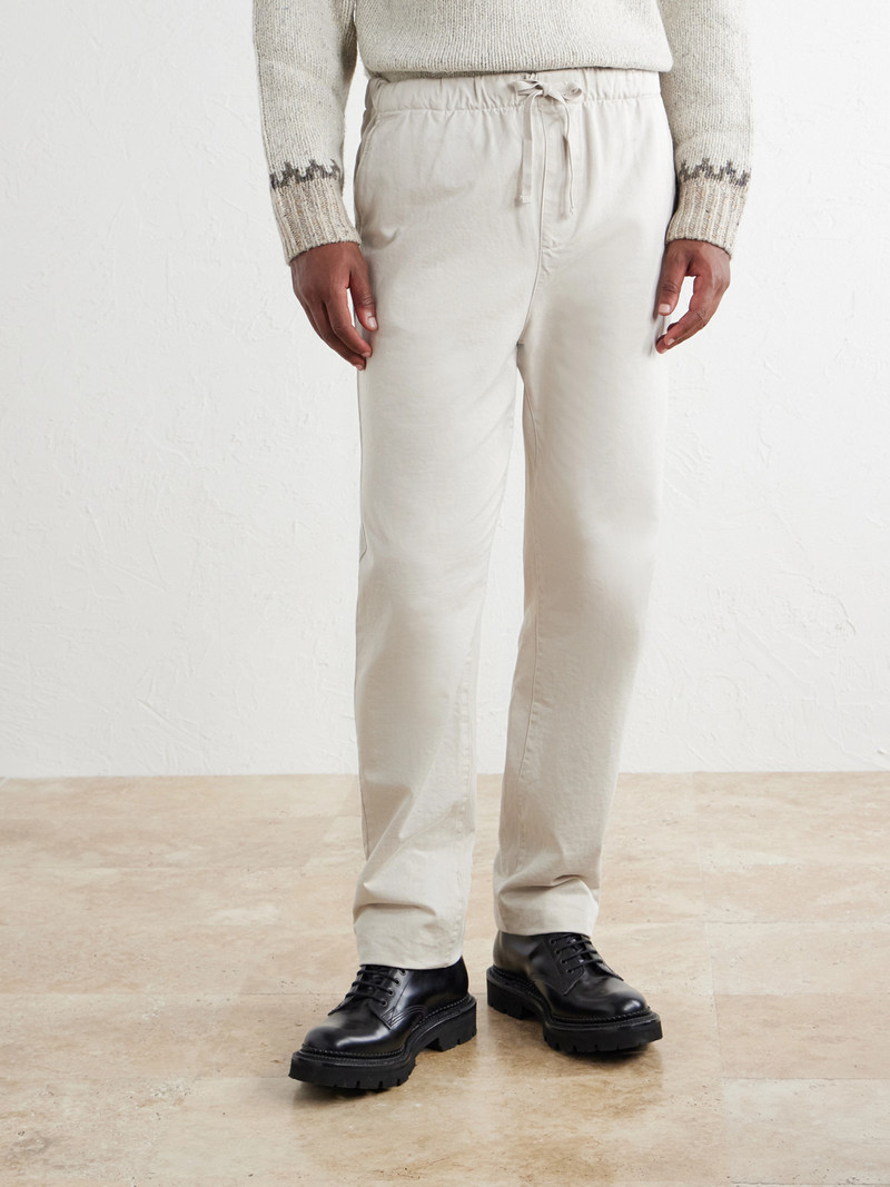 Joggy Straight-Leg Cotton-Twill Trousers 3