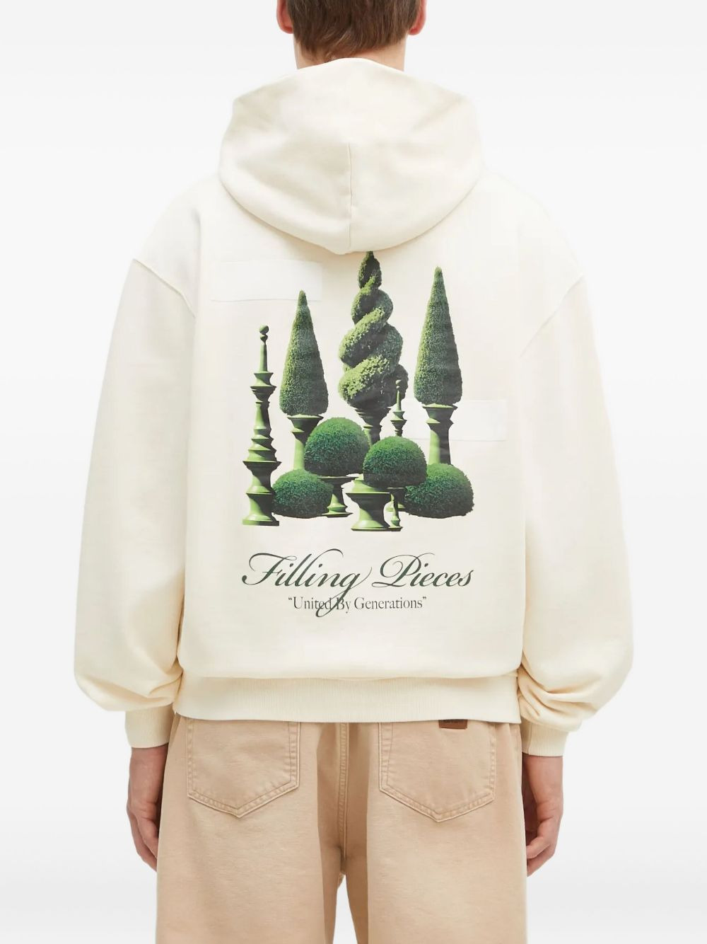 garden-print hoodie - 4