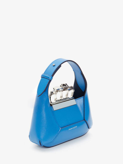 Alexander McQueen Women's The Jewelled Hobo Mini Bag in Galactic Blue outlook