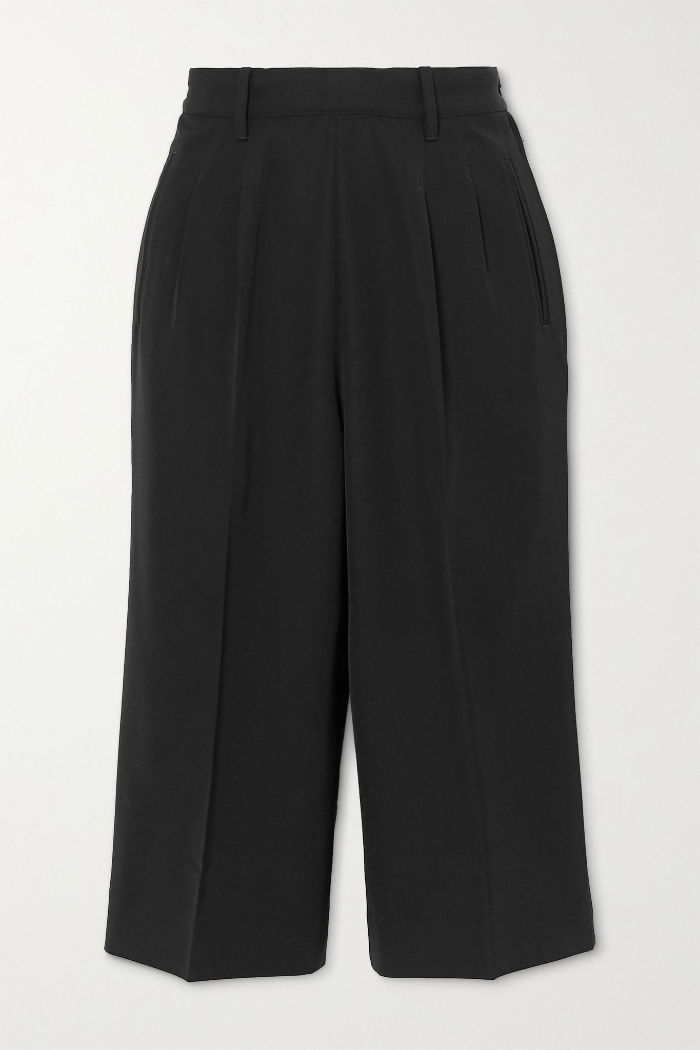 Pleated twill culottes - 1