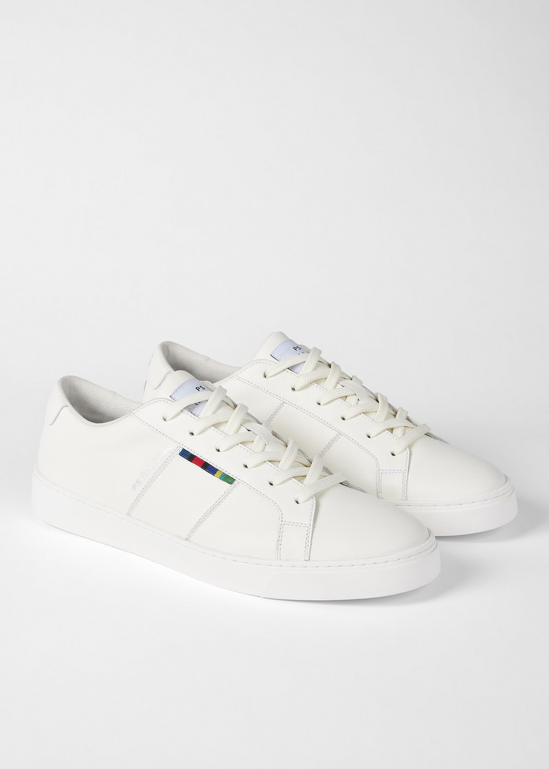 Paul Smith White Leather 'Beech' Trainers outlook