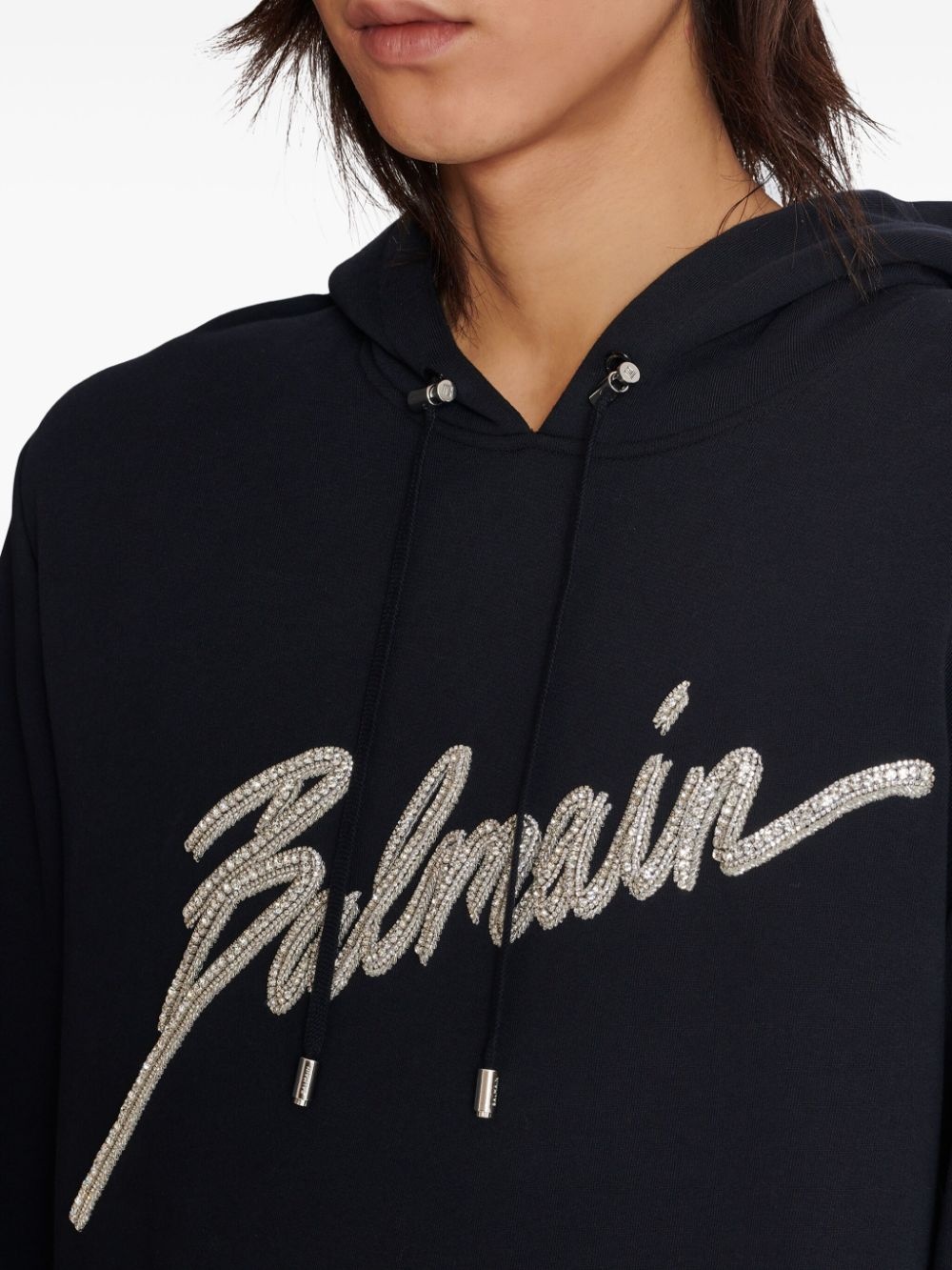 crystal-embellished hoodie - 7