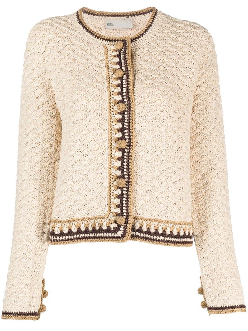 round-neck button-up cardigan 1