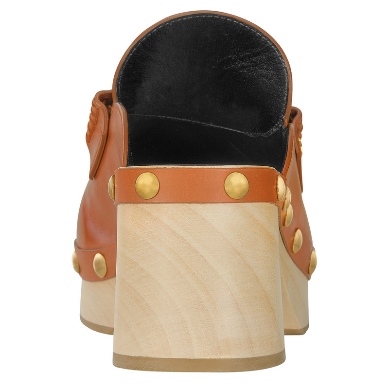 La Cigale Clogs Cognac - Leather 4
