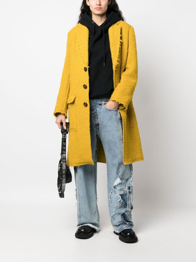 DSQUARED2 single-breasted bouclé trench coat outlook