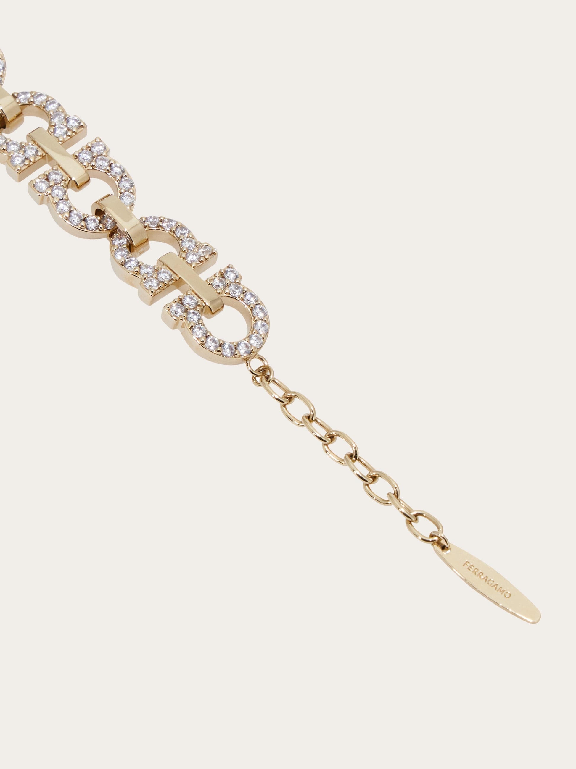 Crystal embellished Gancini bracelet - 2