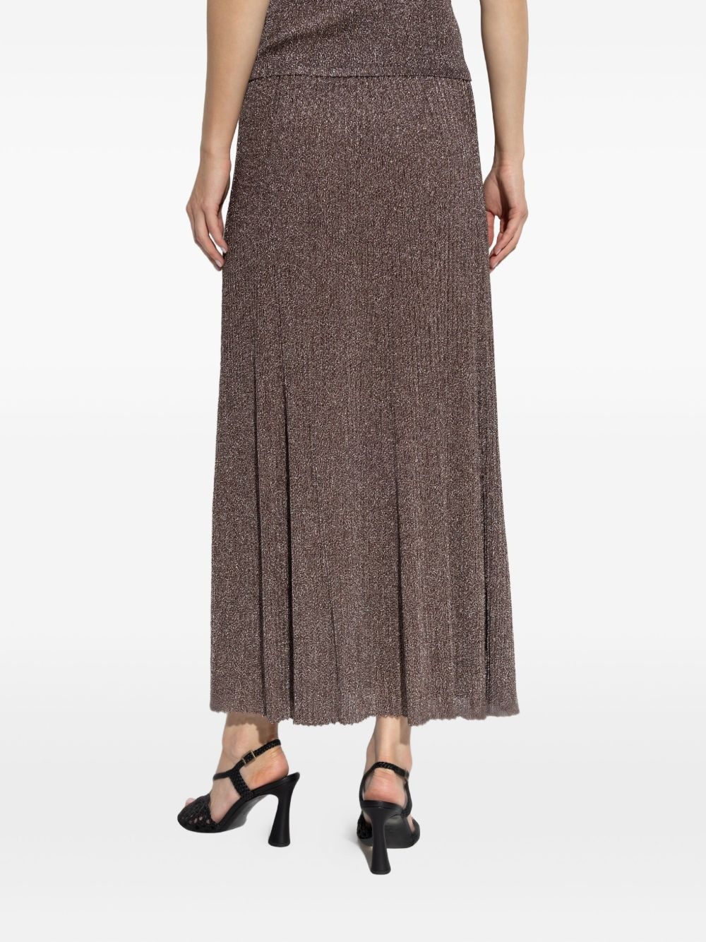 lurex midi skirt - 4