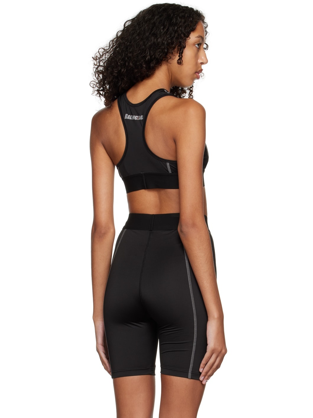 Balenciaga Logo Band Athletic Sports Bra - Bergdorf Goodman