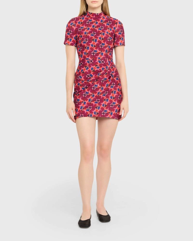 SALONI Draped Floral Mini Dress outlook