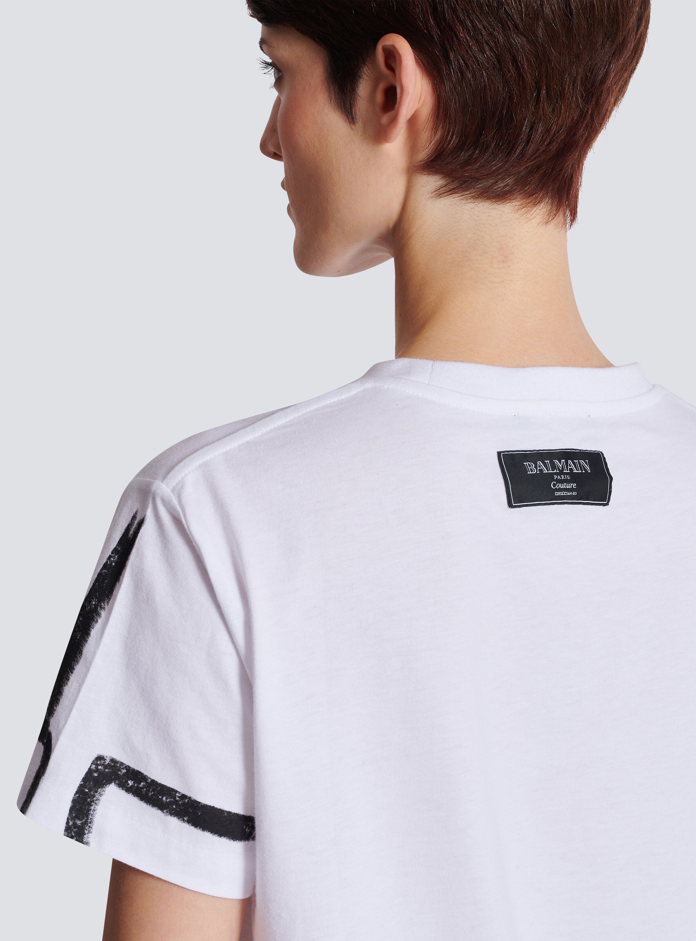 Short-sleeved T-shirt with "Je t'aime" print - 8