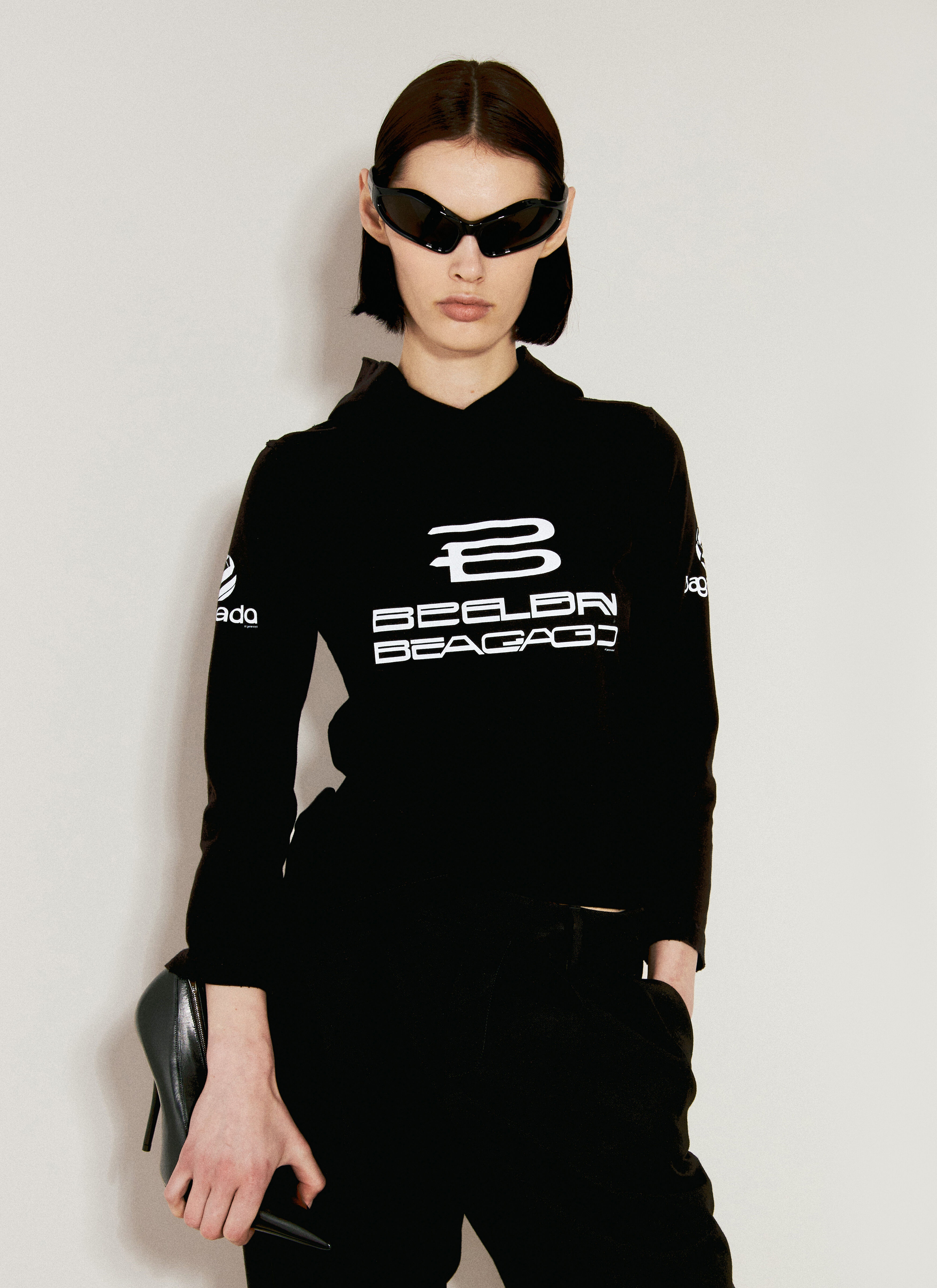 BALENCIAGA FENNEC OVAL サングラス ブラック Balenciaga Black Fennec Oval Sunglasses Balenciaga