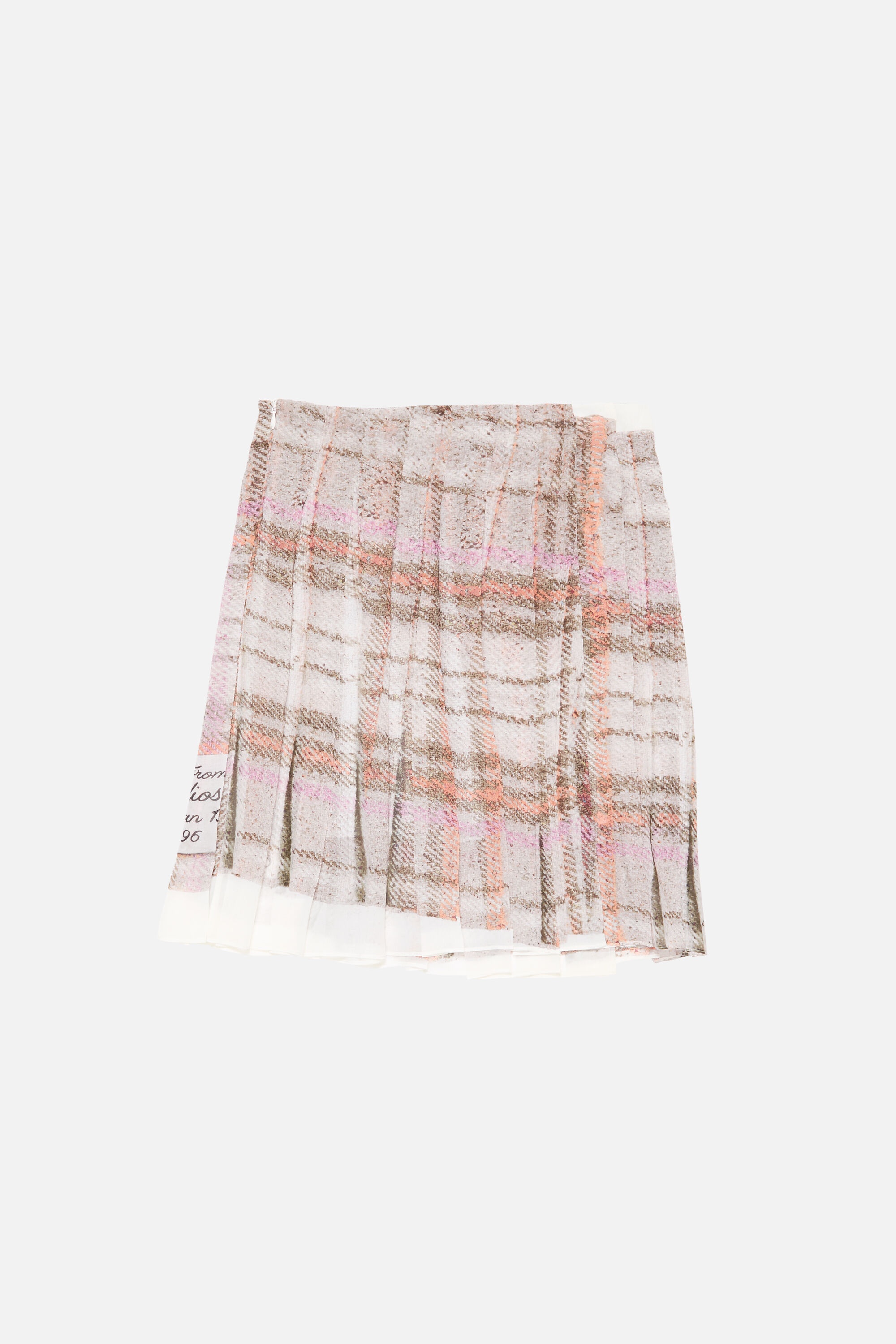 Pleated print skirt - Grey/pink - 7