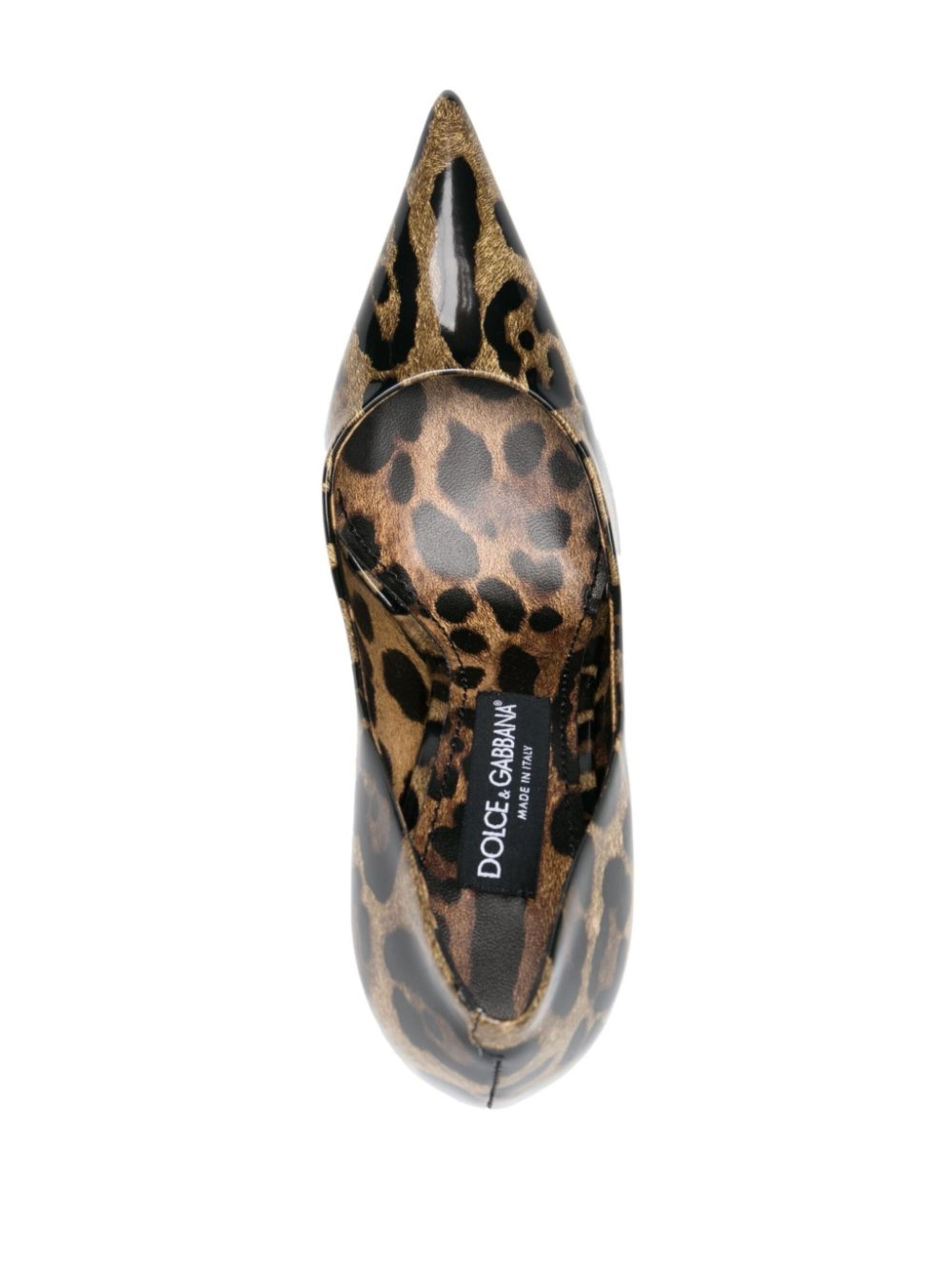 X Kim Brown 110 Leopard-Print Pumps - 4