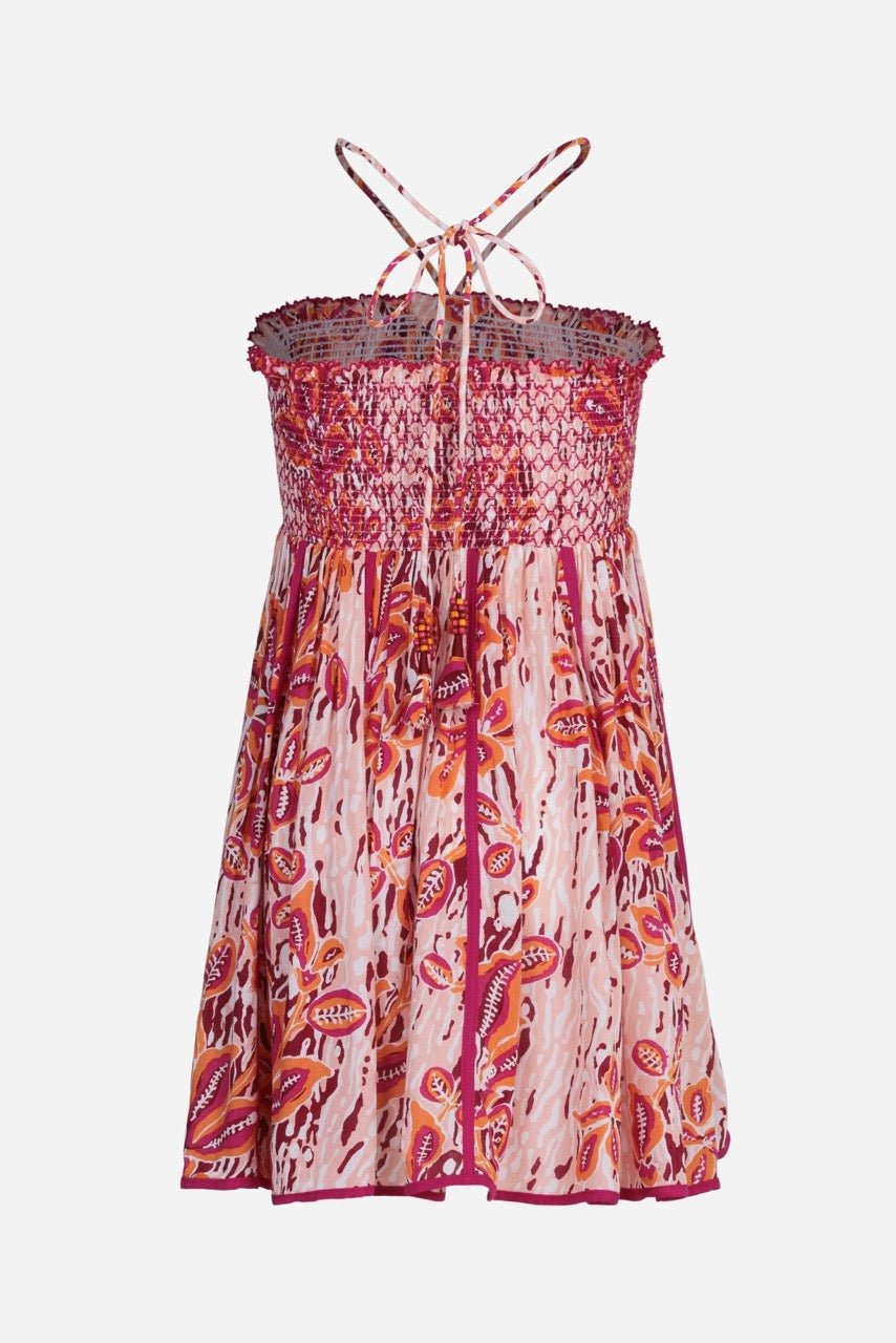 Mini Dress Cycas for girls - Pink Exotic Forest - 2