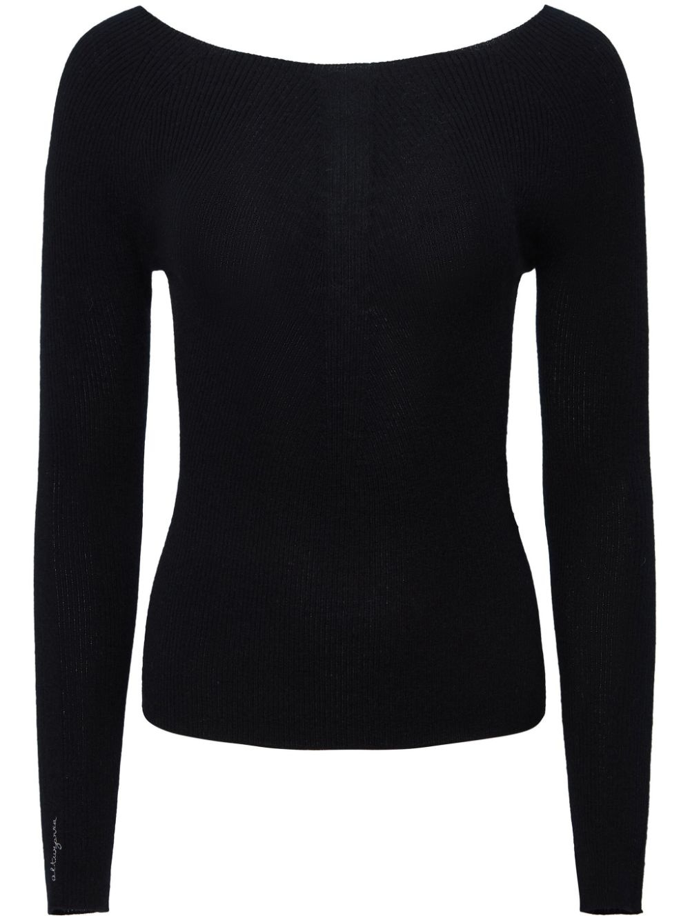 Lee logo-embroidered cashmere jumper - 1