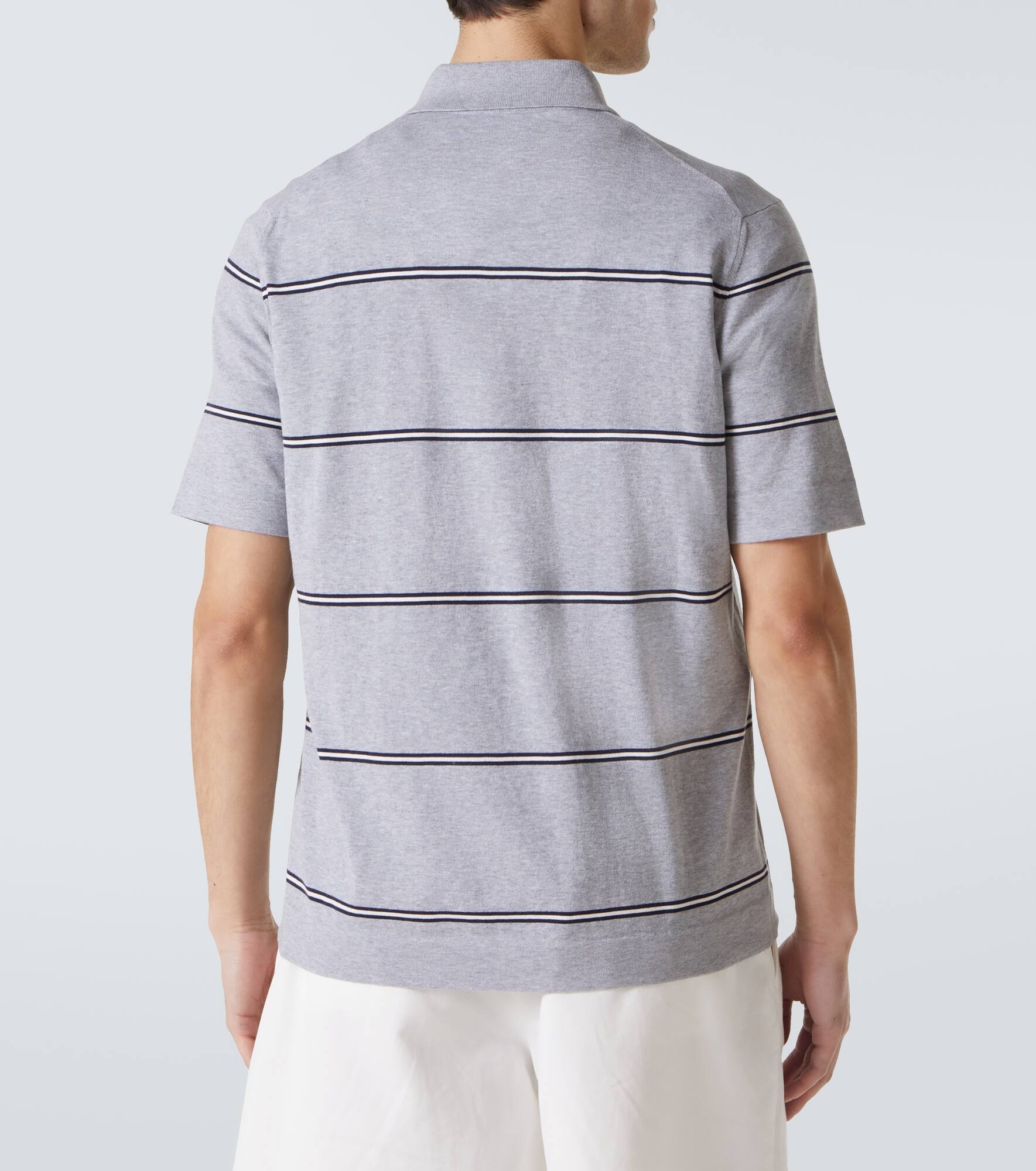 Striped cotton polo shirt - 4