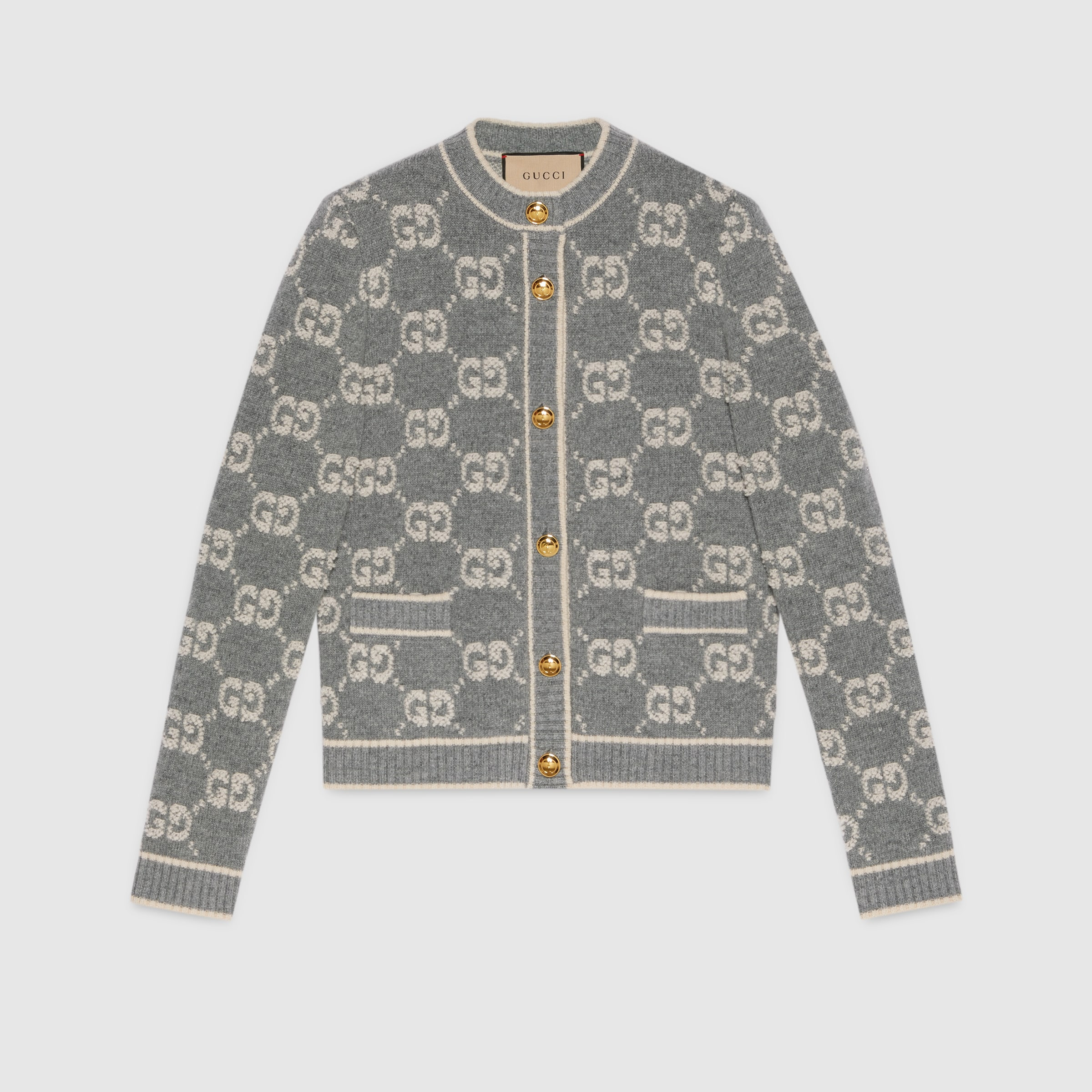 GG wool bouclé jacquard cardigan - 1