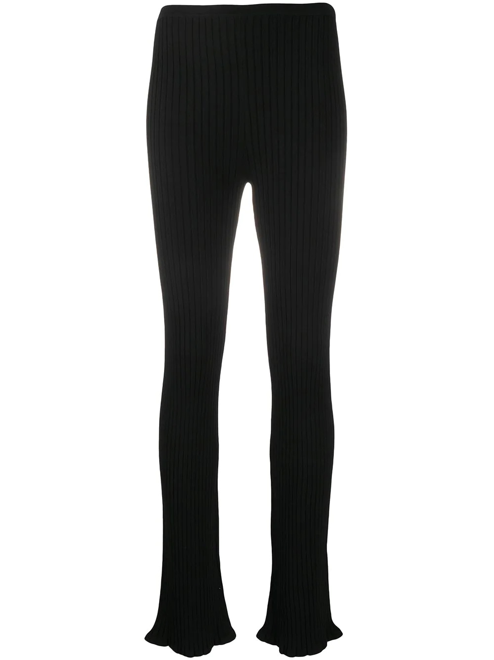 ribbed knit trousers - 1