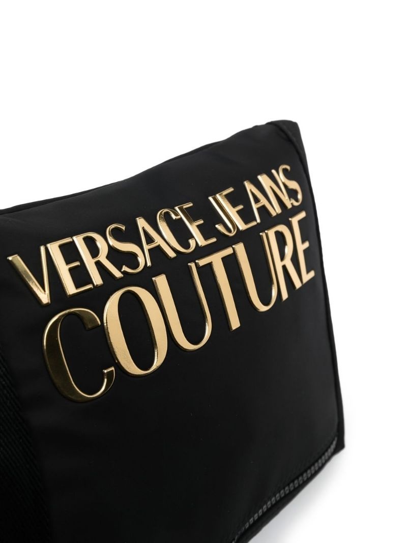 metallic-logo crossbody bag - 4