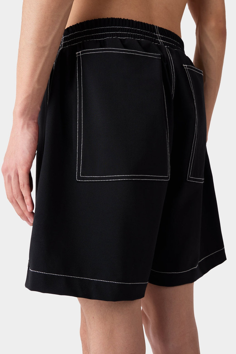 ELASTIC SHORT PANTS / black 5