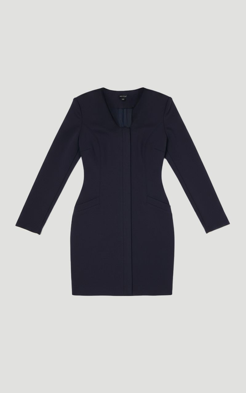 Scuba Scoop Neck Long Sleeve Mini Dress 4