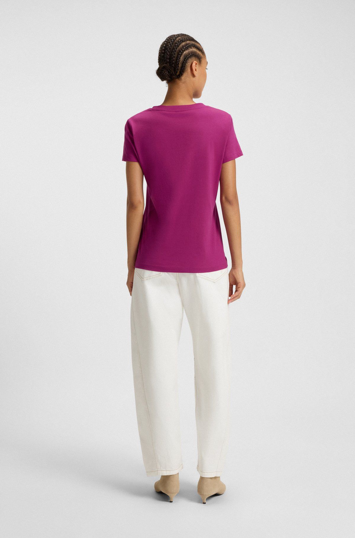 COTTON-JERSEY T-SHIRT WITH LOGO DETAIL - 4