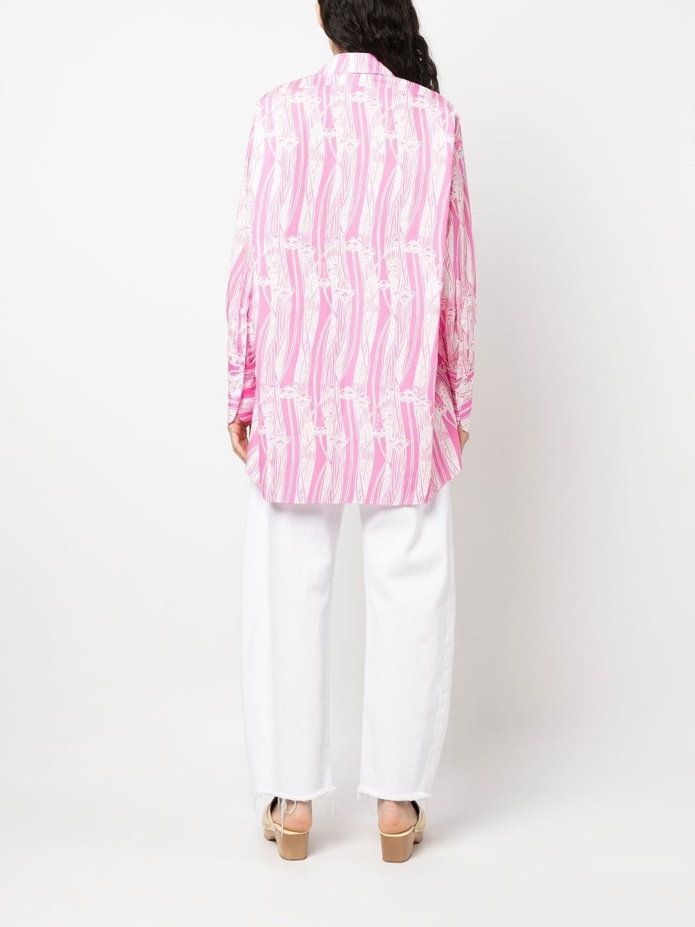 abstract-print mini shirtdress - 4