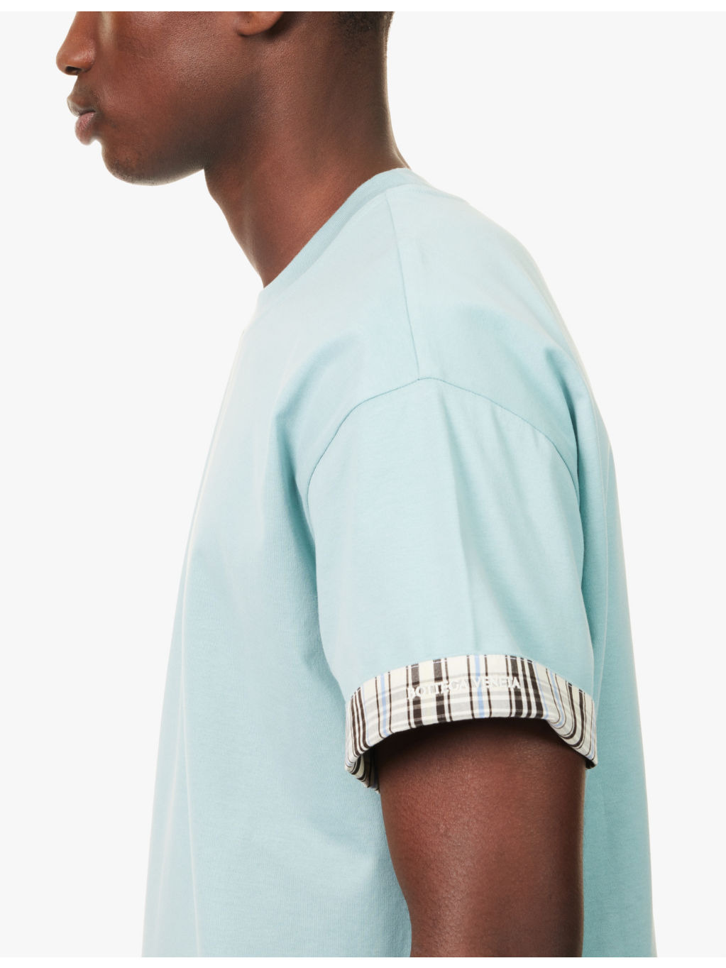 Branded-cuff short-sleeved cotton-jersey T-shirt - 5