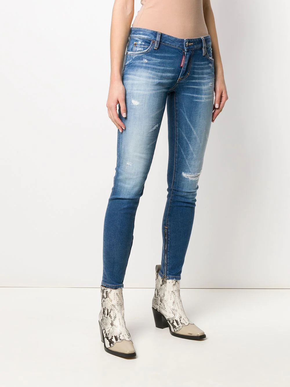 distressed skinny jeans - 3