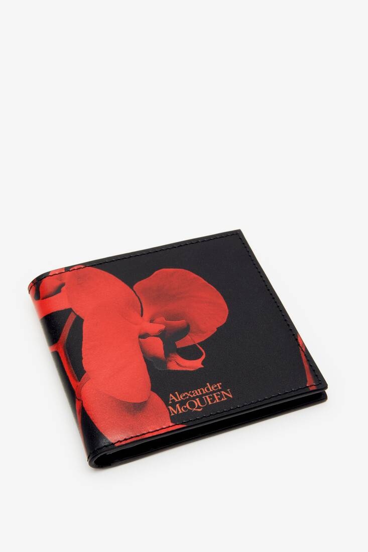 Men's Red Orchid Billfold Wallet in Black/lust Red 4