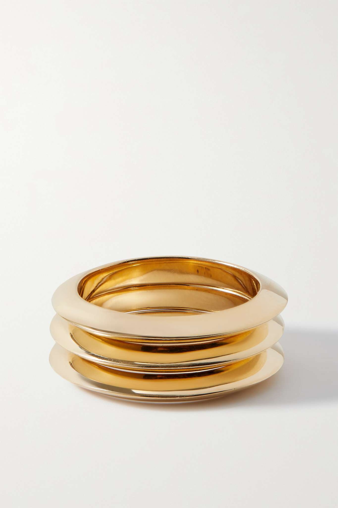 Set of three gold-plated rings - 3