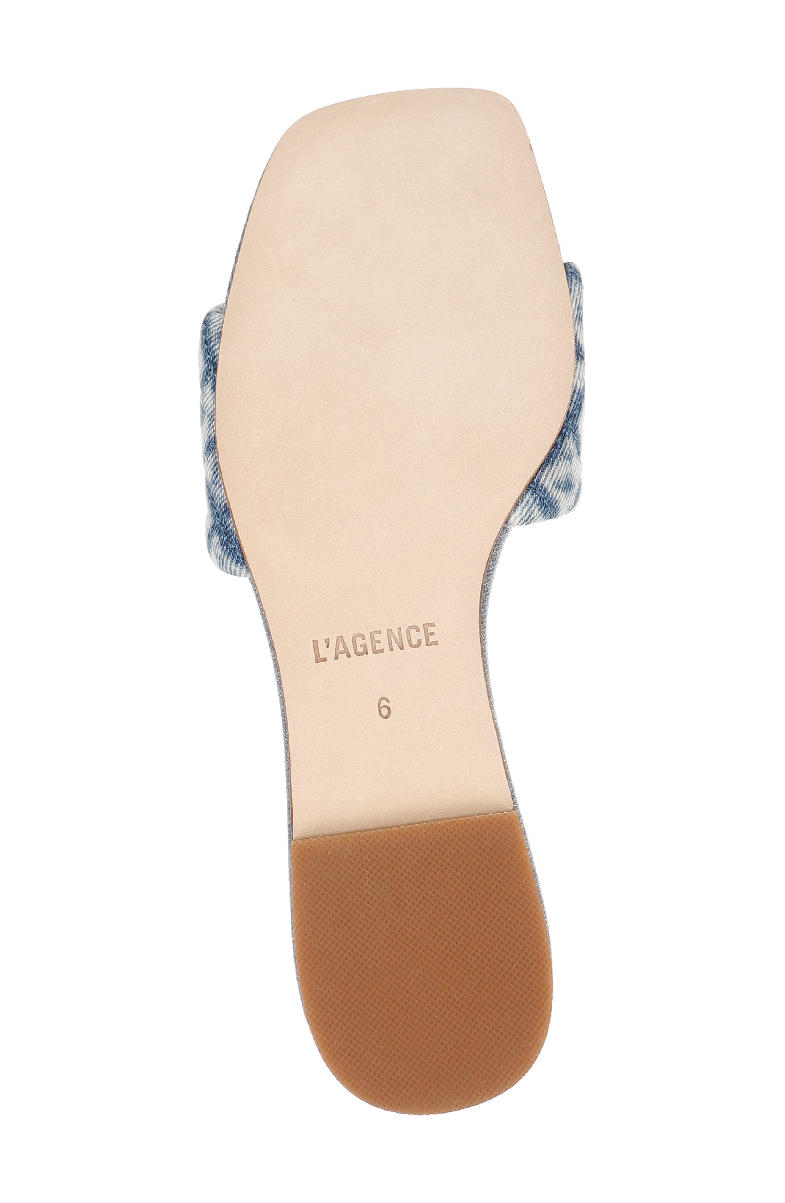 L'AGENCE Aloise Slide Sandal in Light Denim at Nordstrom - 6
