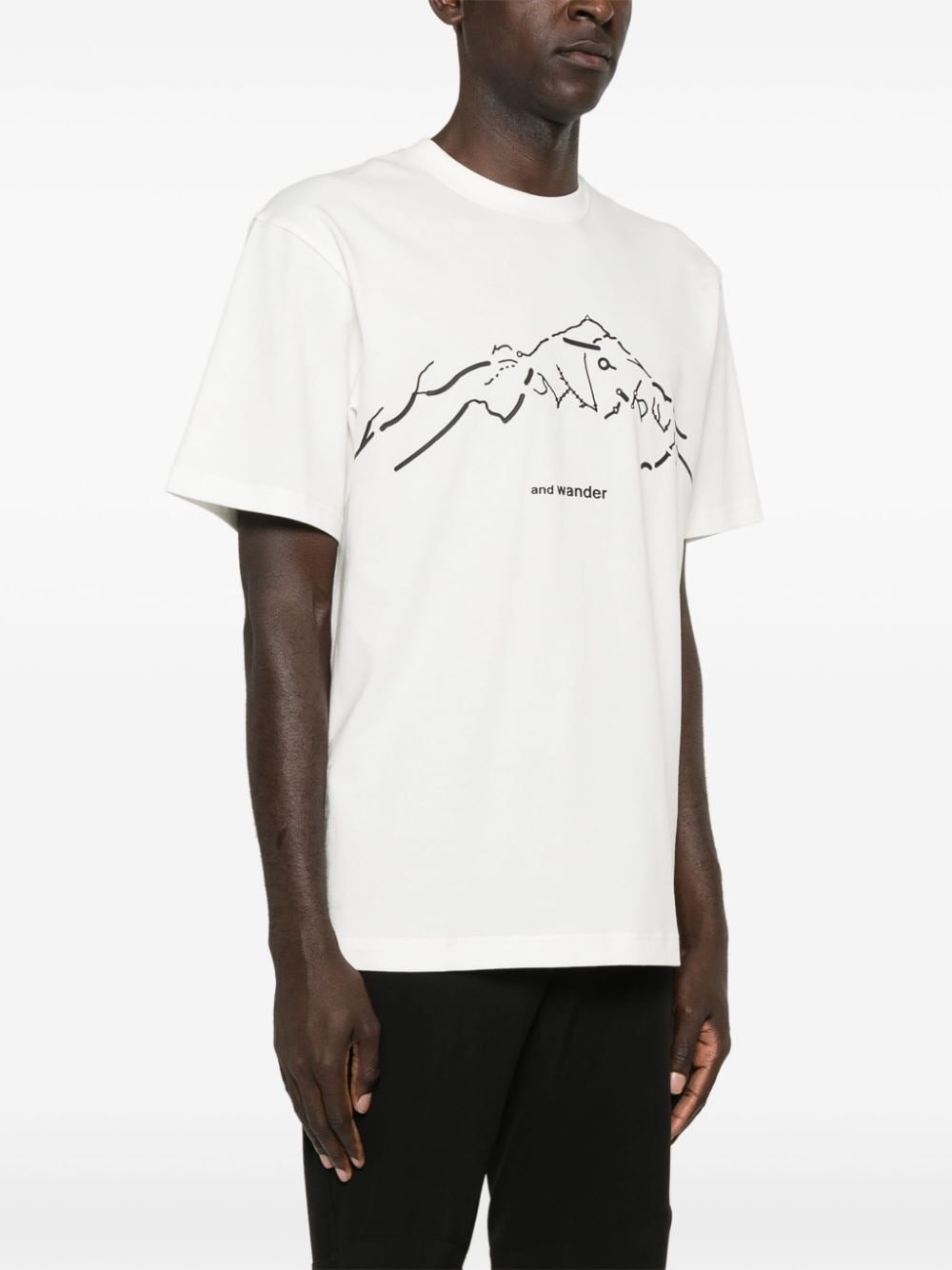 abstract-print T-shirt - 3